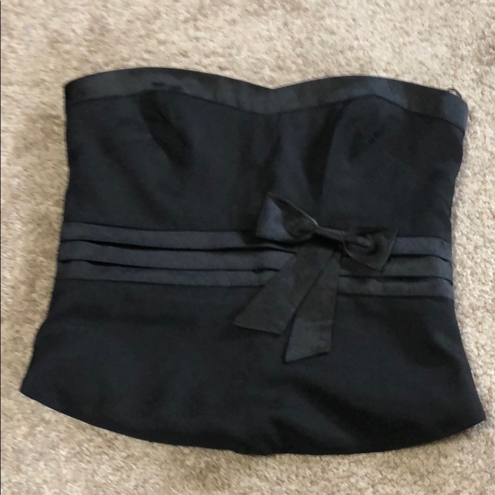American Attitudes Black strapless top